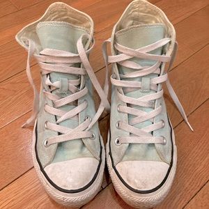 light blue converse hi-tops